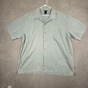 REI Co-op Hemp Blend Button Down Shirt Men's XL Short Sleeve Casual